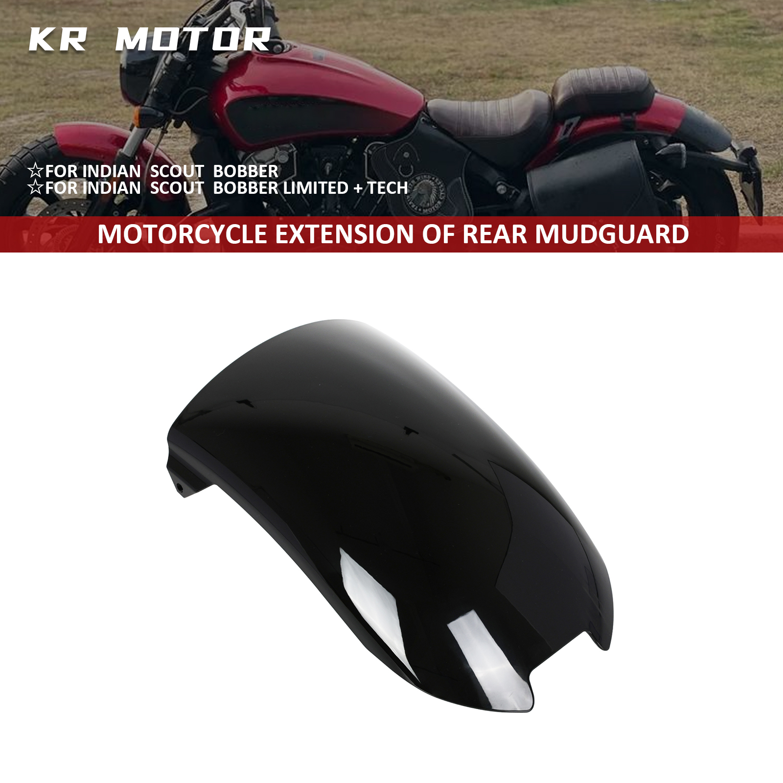 Tech Accessories & Gadgets - Motorcycle Extension Rear Mudguard Lengthen Fender