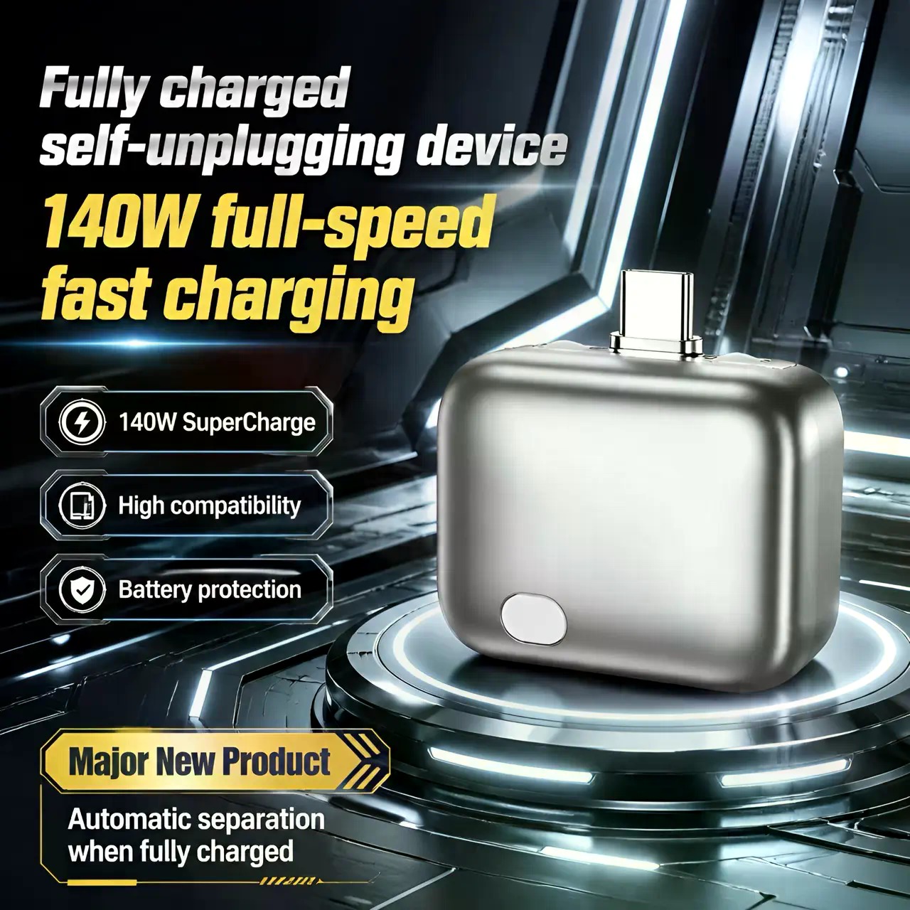 Tech Accessories Gifts - 140W Type-C Physical-Disconnect Battery Guard -