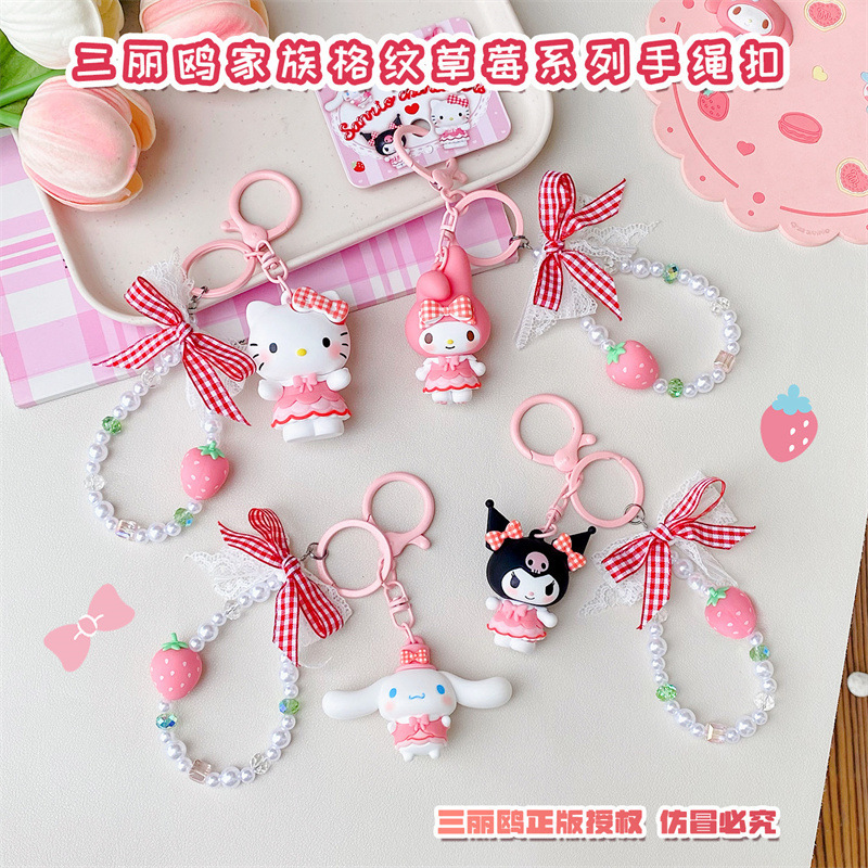 Sanrio Hello Kitty Plaid Straw - Kawaii Tech Accessories ulasan dan harga