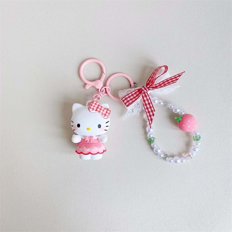 Sanrio Hello Kitty Plaid Straw - Kawaii Tech Accessories ulasan dan harga