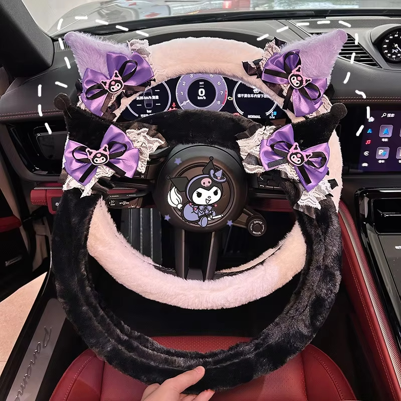 Cute Kuromi Plush Steering Whe - Kawaii Tech Accessories ulasan dan harga