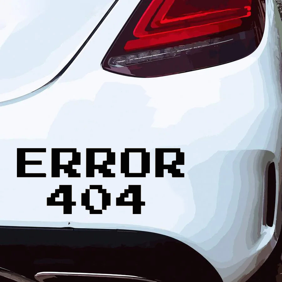 Error 404 Pixel Font Car Stick - Trending Tech Accessories ulasan dan harga