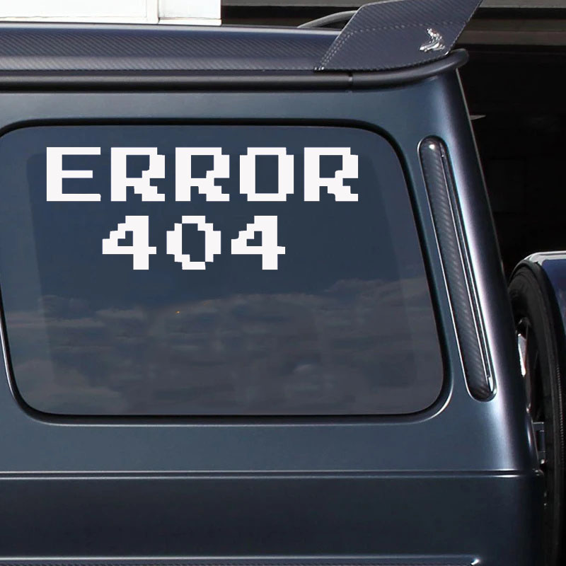 Error 404 Pixel Font Car Stick - Trending Tech Accessories ulasan dan harga